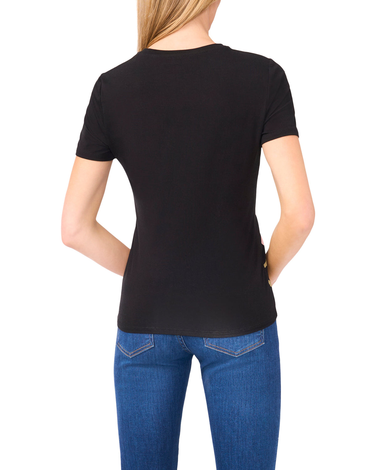 ALLOVER HIBISCUS FLORAL T-SHIRT | RICH BLACK