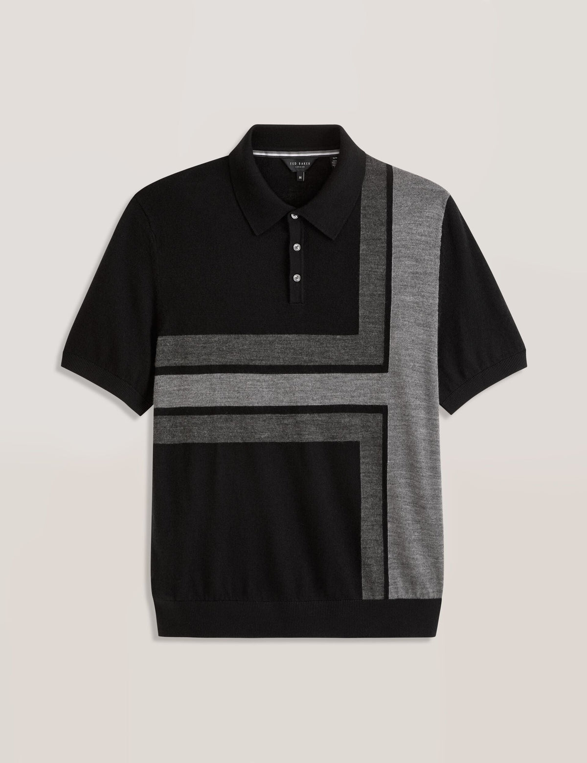INTARSIA SWEATER POLO | BLACK BEAUTY