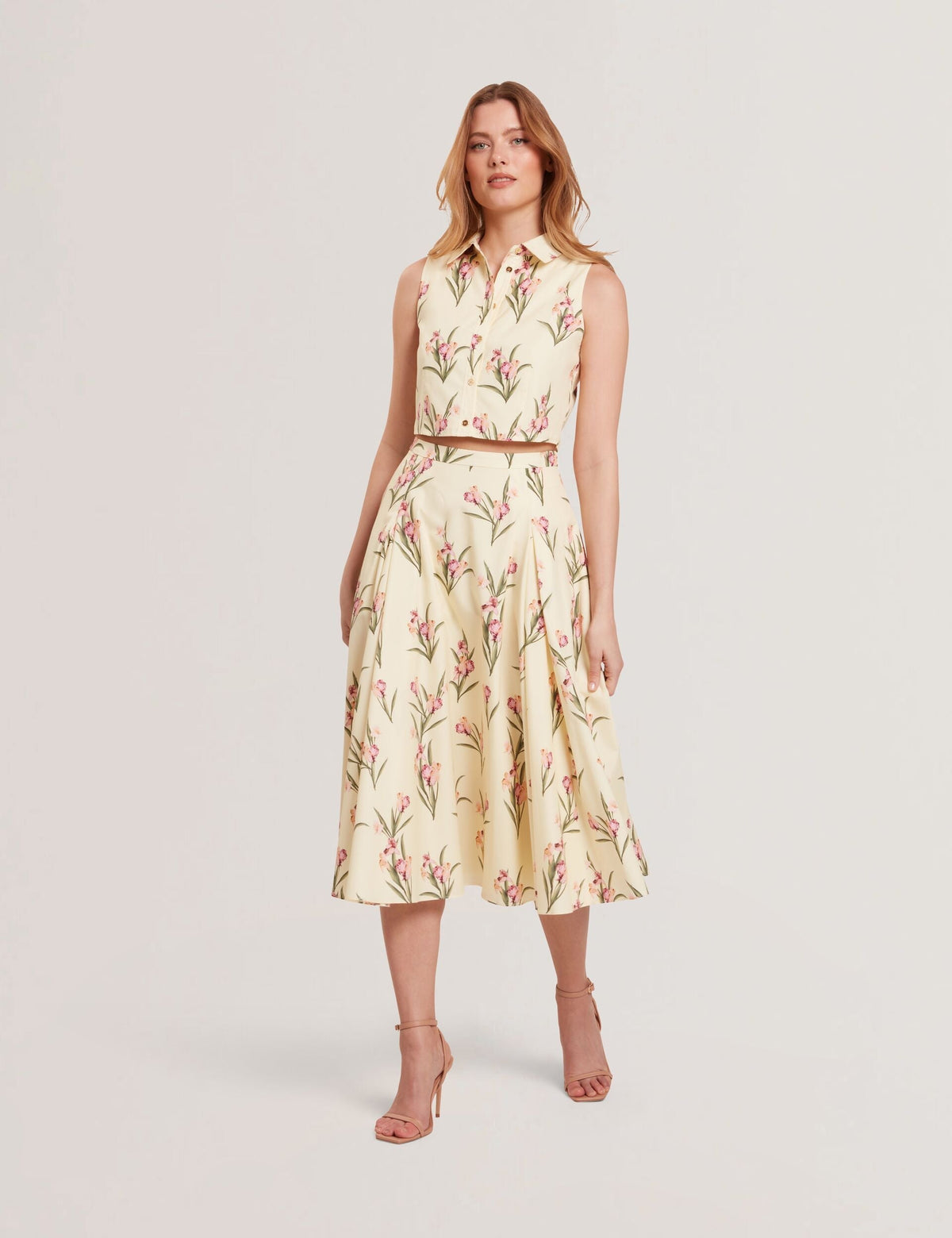 SLEEVELESS BUTTON UP SHIRT | TRANSPARENT YELLOW