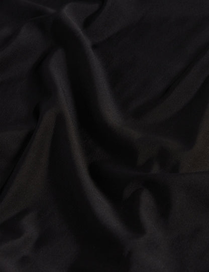 SOLID BLACK TSHIRT WITH SEAM DETAIL | RICH BLACK