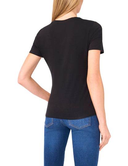 ALLOVER TULIP FLORAL T-SHIRT | RICH BLACK