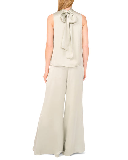 SLEEVELESS BOW BLOUSE | DESERT SAGE
