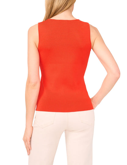 SLEEVELESS V-NECK TOP | SPICY ORANGE