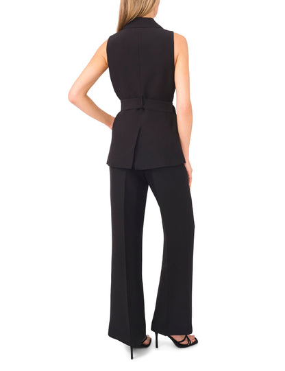 HALTER BUTTONED VEST | RICH BLACK