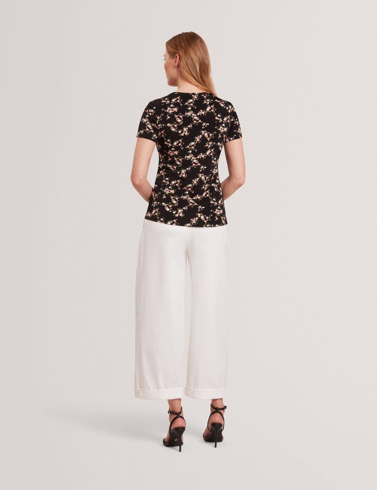 ALLOVER FLORAL T-SHIRT | RICH BLACK