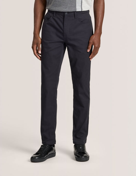 COMPACT HERRINGBONE TROUSERS | BLACK BEAUTY