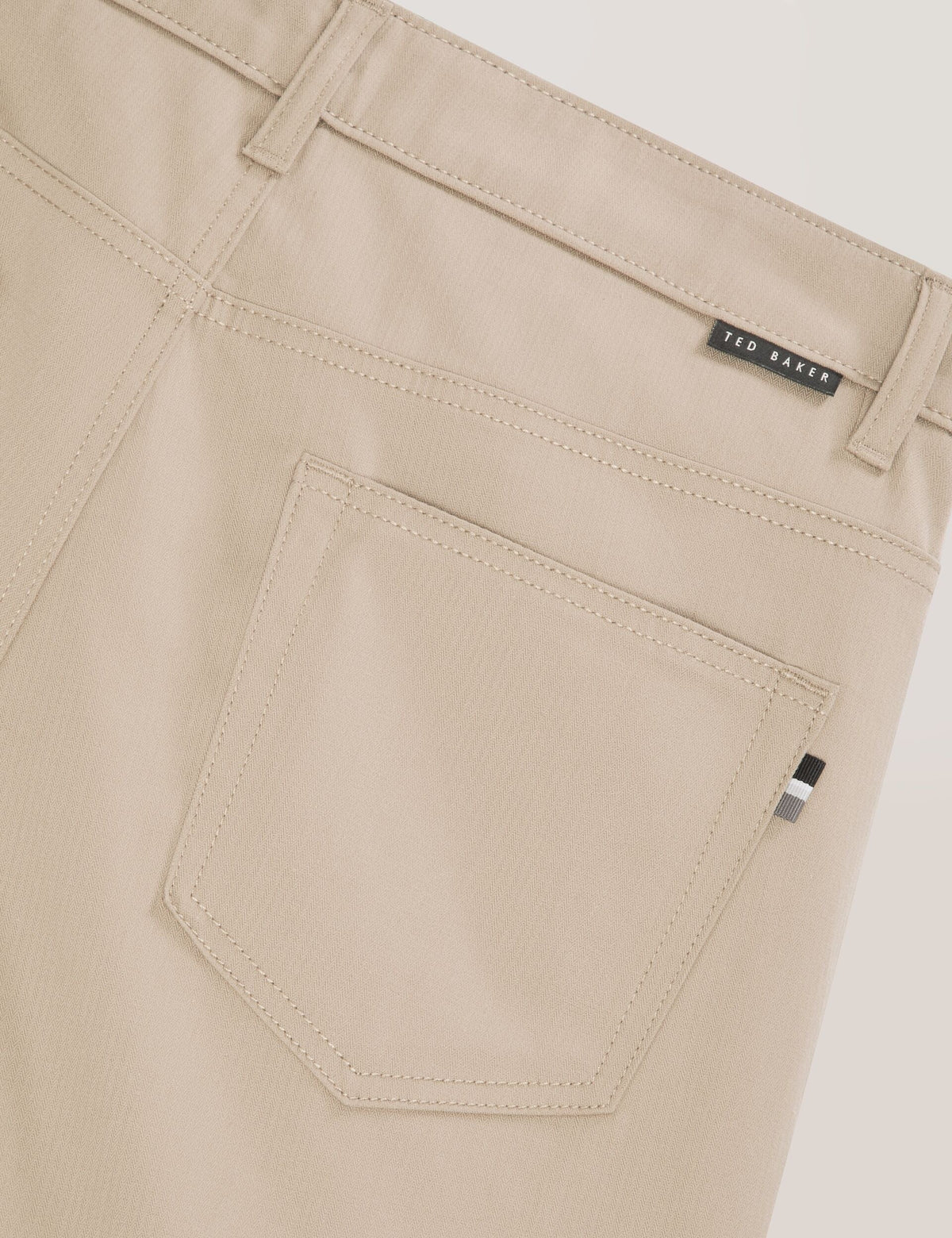 COMPACT HERRINGBONE TROUSERS | CROCKERY