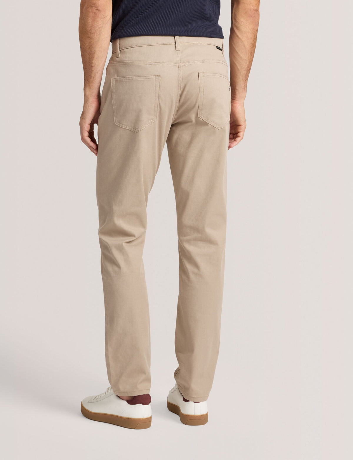 COMPACT HERRINGBONE TROUSERS | CROCKERY