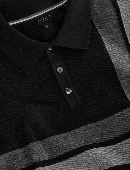 INTARSIA SWEATER POLO | BLACK BEAUTY