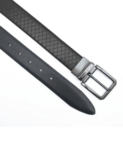 DIAMOND EMBOSSED BELT | BROWN